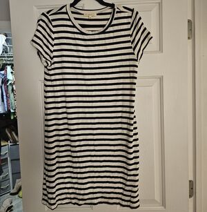 Wasabi + Mint Navy and White Striped Mini Dress Size M